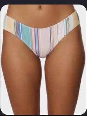 PIECES Pastel Stripe Bikini Bottom - Multi